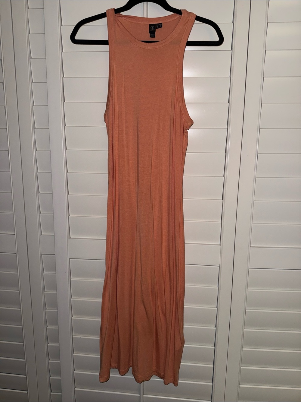 Volcom Sleeveless Maxi Dress in Peachy Orange